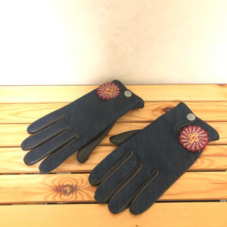 KAPITAL キャピタル デニム × レザー グローブ 手袋 3