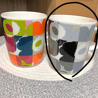 マリメッコ(marimekko)のmarimekko マグカップ グレー(グラス/カップ)