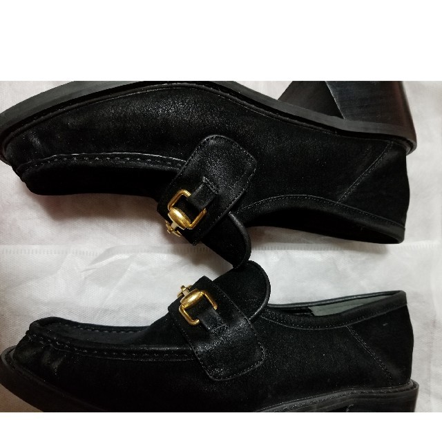 moussy(マウジー)のマウジー　ブロックヒールローファー　ブラック　M レディースの靴/シューズ(ローファー/革靴)の商品写真