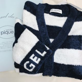 ジェラートピケ(gelato pique)の【GELATO PIQUE HOMME】スムーズィー2ボーダーロゴカーディガン(カーディガン)