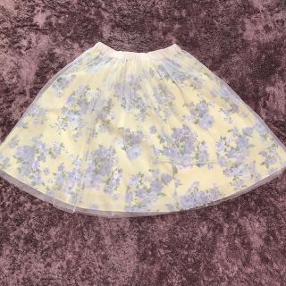 ジルバイジルスチュアート(JILL by JILLSTUART)のJILL by JILLSTUART☆花柄チュールスカート(ひざ丈スカート)