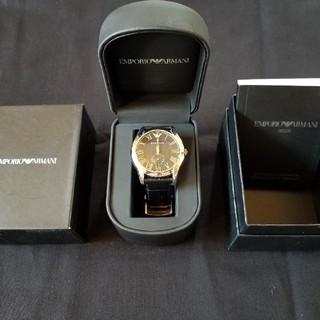 エンポリオアルマーニ(Emporio Armani)のアルマーニ 腕時計 ほぼ未使用 特価 格安 メンズ ARMANI プレゼント(レザーベルト)