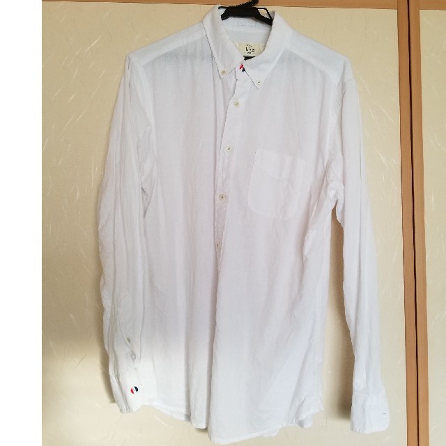 ikka(イッカ)のikka　イッカ　フレンチリネンシャツ　白色　Lサイズ メンズのトップス(シャツ)の商品写真