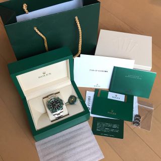 ロレックス(ROLEX)の陳 健二様専用 ROLEX ロレックスサブマリーナ グリーン 116610lv(腕時計(アナログ))