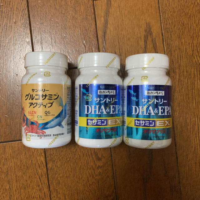 サントリーDHA&EPA+セサミンEX×2+グルコサミンアクティブ 新品未開封 ...