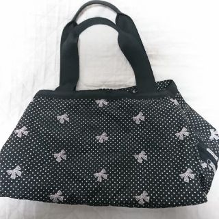 レスポートサック(LeSportsac)のほぼ未使用  廃盤 モリー 人気のリボン ドット柄 レスポートサック(トートバッグ)