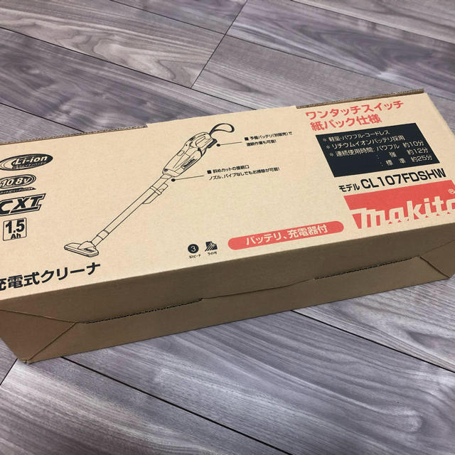 Makita(マキタ)のマキタ 充電式紙パック式クリーナー CL107FDSHW スマホ/家電/カメラの生活家電(掃除機)の商品写真