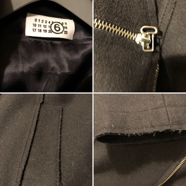 MM6(エムエムシックス)のMM6 ロング ジップ コート ブラック サイズ38 レディースのジャケット/アウター(ロングコート)の商品写真