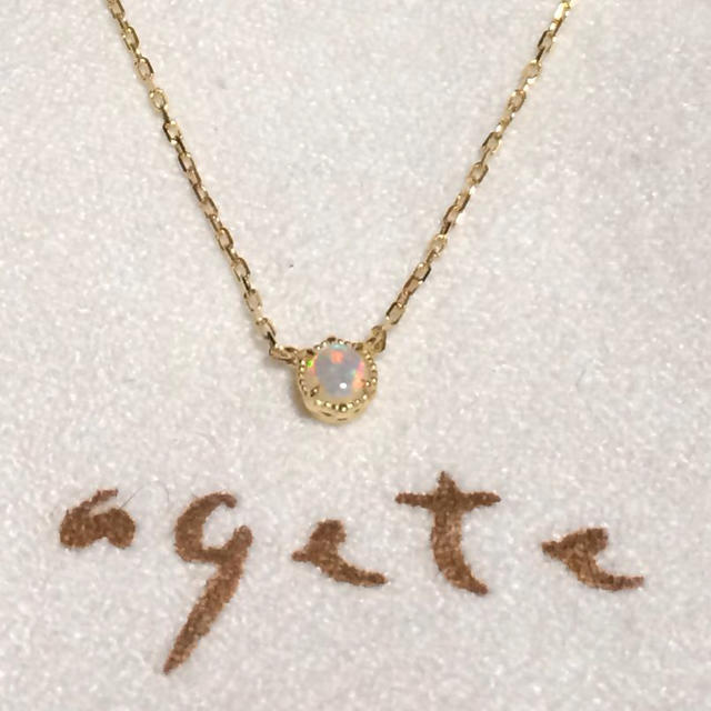 agete - agete K18YGオパールネックレスの通販 by shop｜アガットなら 