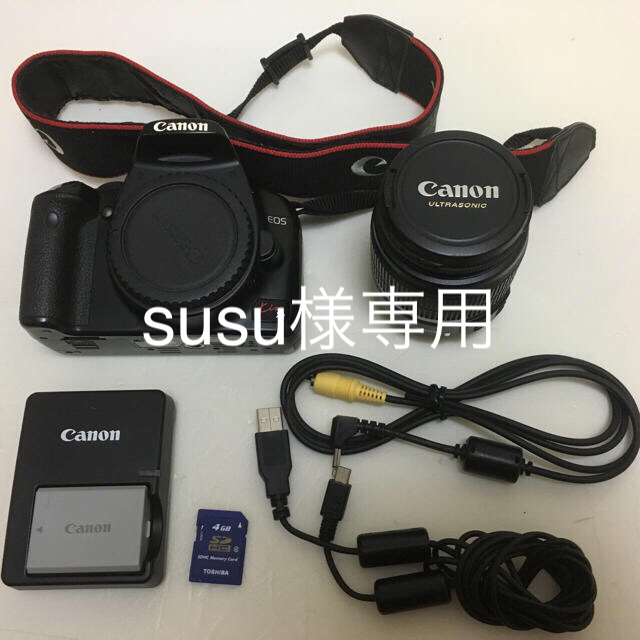 スマホ/家電/カメラCanon デジタル一眼レフカメラ Kiss X2（4GB SDカード付き）