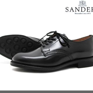 サンダース(SANDERS)の【美品】SANDERS プレーントゥシューズ(ローファー/革靴)