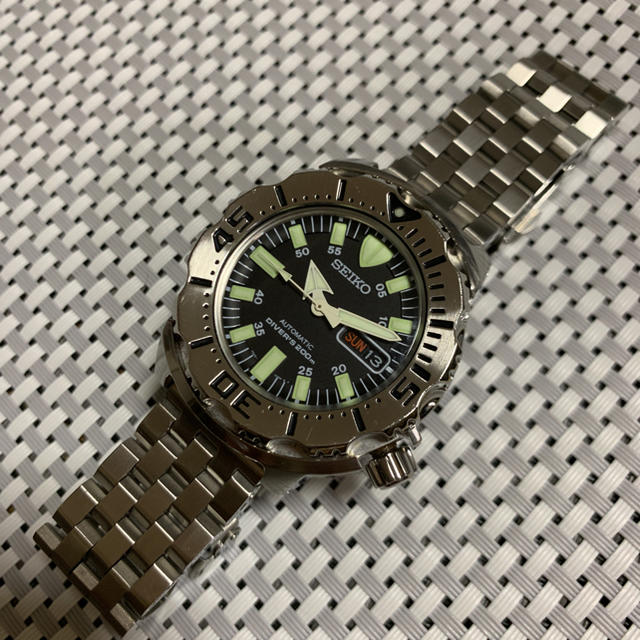 美品 SEIKO DIVER'S ブラックモンスター