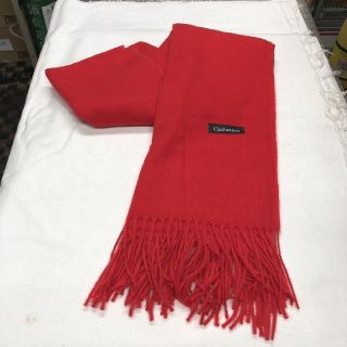 新品未使用品 Cashmere カシミアマフラー ストール 男女兼用 レッド(マフラー/ショール)