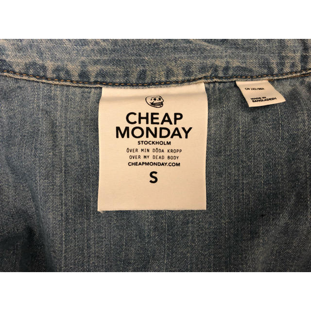 CHEAP MONDAY 生産終了　ダメージ　デニム　シャツ