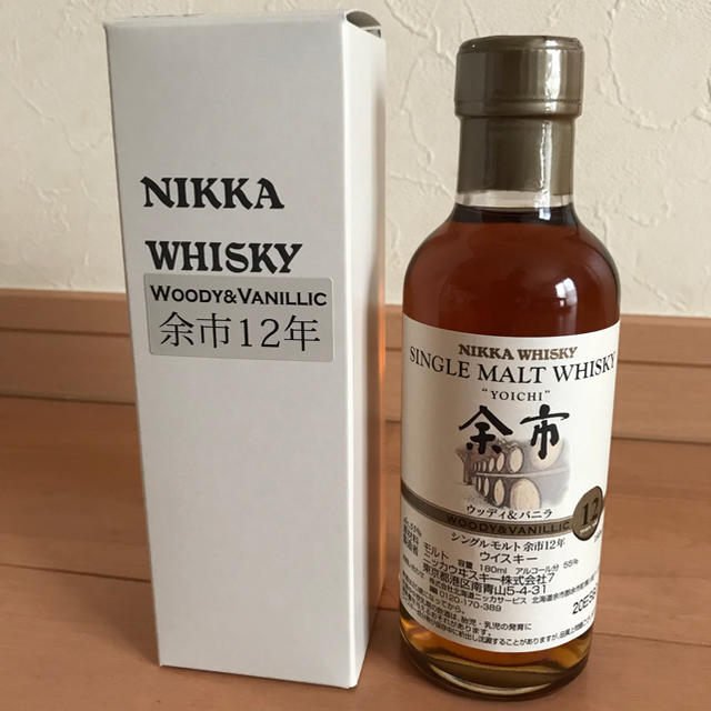 ニッカウヰスキー(ニッカウイスキー)の余市12年 Woody&Vanillic 180ml 食品/飲料/酒の酒(ウイスキー)の商品写真