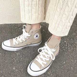 CONVERSE - コンバース ハイカット ベージュの通販 by ほし's shop ...