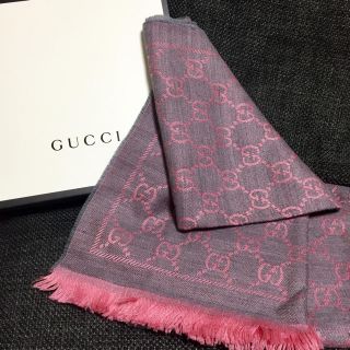 Gucci - GUCCI 大判ストール ピンクの通販 by まかろん |グッチならラクマ