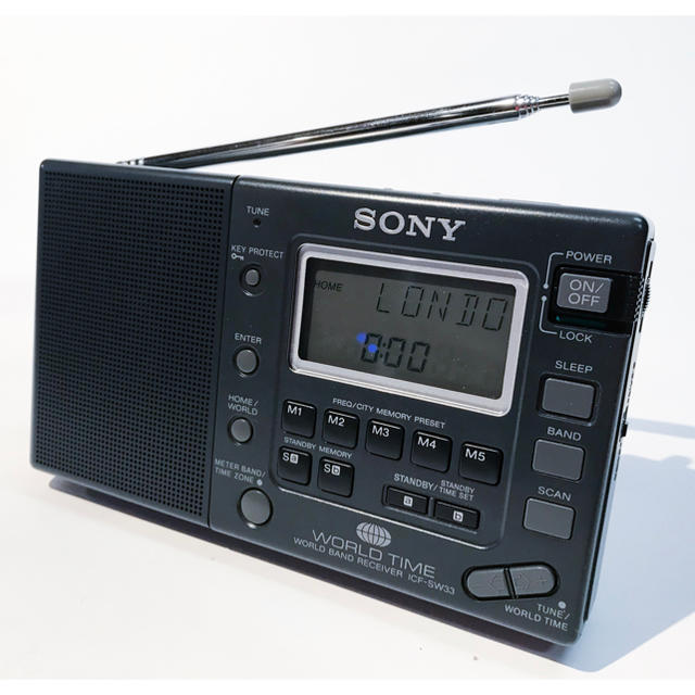 SONY(ソニー)のSONY ラジオ  WORLD  TIME   ICF-SW33 スマホ/家電/カメラのオーディオ機器(ラジオ)の商品写真