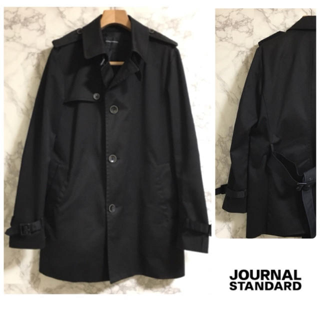 JOURNAL STANDARD(ジャーナルスタンダード)の【美品】ジャーナルスタンダード  トレンチコート ブラック Lサイズ メンズのジャケット/アウター(トレンチコート)の商品写真