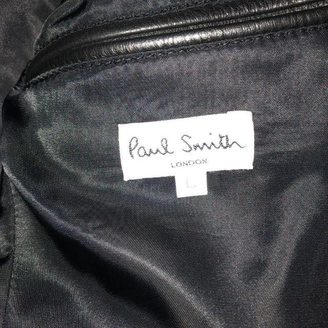 Paul Smith(ポールスミス)の新品 Paul Smith レザー ジャケット 3B　black L牛革 メンズのジャケット/アウター(レザージャケット)の商品写真