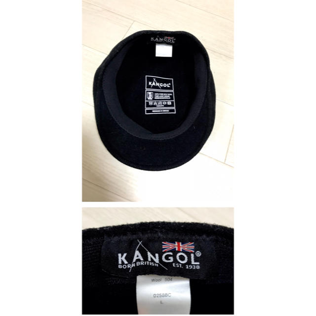 KANGOL(カンゴール)のKANGOL Wool504 ハンチング ベレー帽 ブラック L  メンズの帽子(ハンチング/ベレー帽)の商品写真