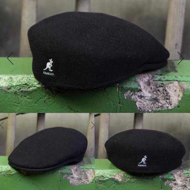 KANGOL(カンゴール)のKANGOL Wool504 ハンチング ベレー帽 ブラック L  メンズの帽子(ハンチング/ベレー帽)の商品写真