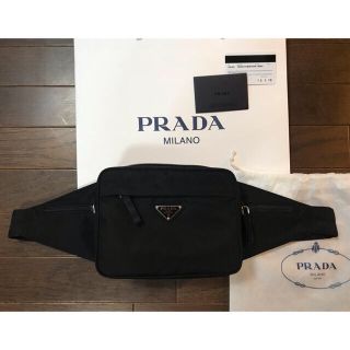 プラダ(PRADA)の【MIYA様専用】プラダ 黒 ウエストバッグ ボディバッグ ウエストポーチ (ウエストポーチ)