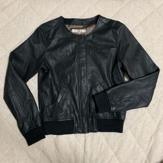 ユナイテッドアローズグリーンレーベルリラクシング(UNITED ARROWS green label relaxing)のユナイテッドアローズ  グリーンレーベル  レザーブルゾン(ノーカラージャケット)