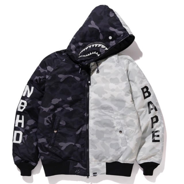 BAPE® NBHD CAMO SHARK N2-B DOWN JACKET