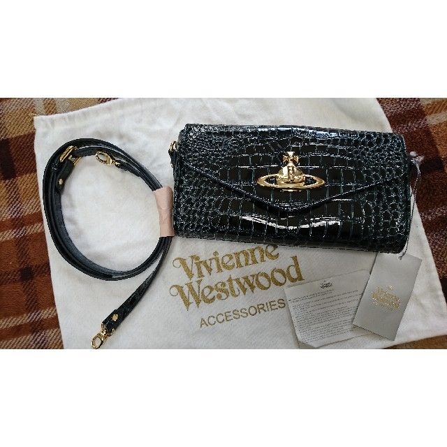 ブラックampネイビー素材【新品】vivienne westwood NEW CHANCERY ショルダー