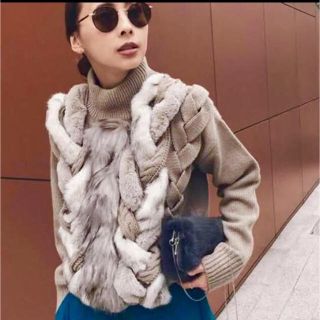 アメリヴィンテージ(Ameri VINTAGE)の週末限定値下げ！先着順！★完売FUR BRAID CABLE KNIT！ (ニット/セーター)