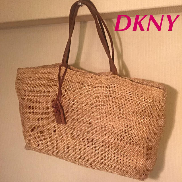 DKNY(ダナキャランニューヨーク)の【美品】DKNY ダナキャラン麻 バック レディースのバッグ(トートバッグ)の商品写真