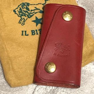 イルビゾンテ(IL BISONTE)のイルビゾンテ キーケース 赤(キーケース)