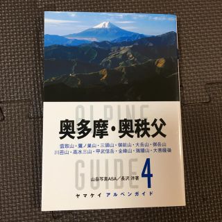  【値下げ】ヤマケイ アルペンガイド 奥多摩・奥秩父 新品同様✨(地図/旅行ガイド)