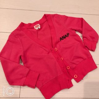 アナップキッズ(ANAP Kids)のANAP kidsピンクカーディガン 110 美品(カーディガン)