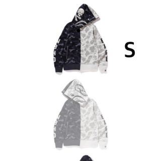 ネイバーフッド(NEIGHBORHOOD)のBAPE NBHD CAMO SHARK FULL ZIP HOODIE　S(パーカー)