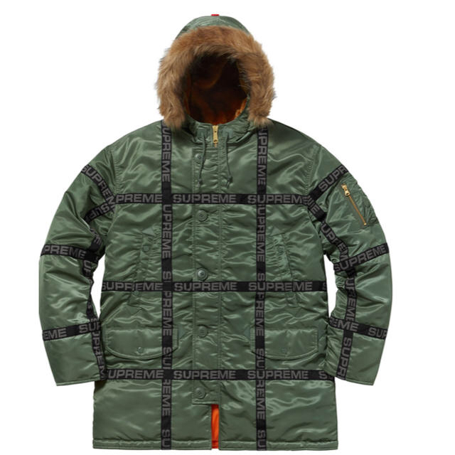 洗濯機可 最終値【新品未使用】Supreme logo tape N-3B parka L