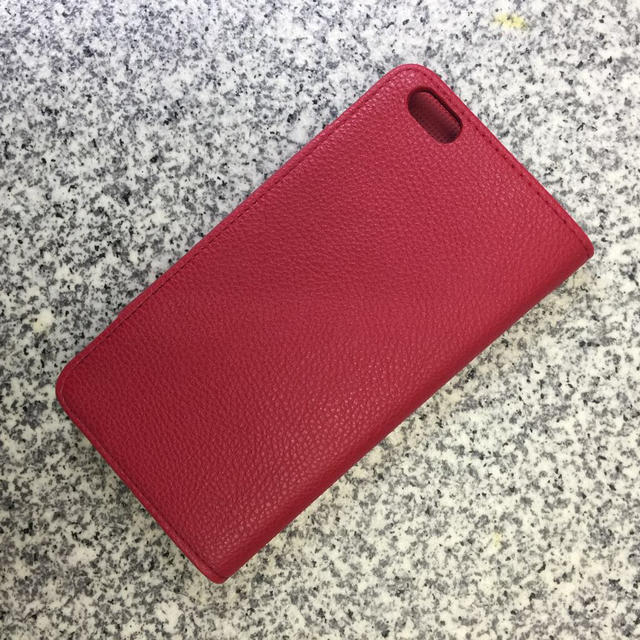 iPhone6 レザー調 ケース 赤色 スマホ/家電/カメラのスマホアクセサリー(モバイルケース/カバー)の商品写真