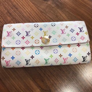 ルイヴィトン(LOUIS VUITTON)のヴィトン マルチカラー ホワイト 長財布(長財布)