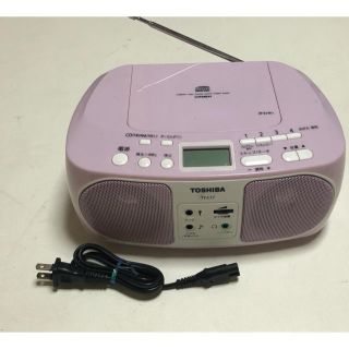 トウシバ(東芝)のTOSHIBA 東芝 CDラジオTY-C17 ピンク 稼動品(ラジオ)