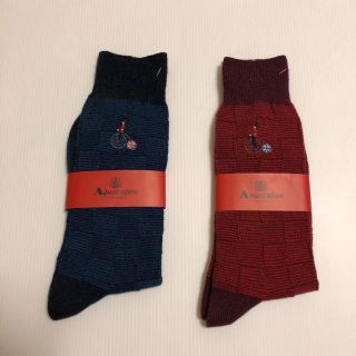 アクアスキュータム(AQUA SCUTUM)の2足 ⭐️ 新品 Aquascutum アクアスキュータム ロンドン刺繍 靴下(ソックス)