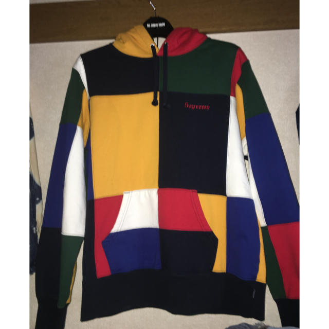 シュプリーム  17AW  Patches Hooded Sweatshirt アキラパッチワークプルオーバーパーカー メンズ S