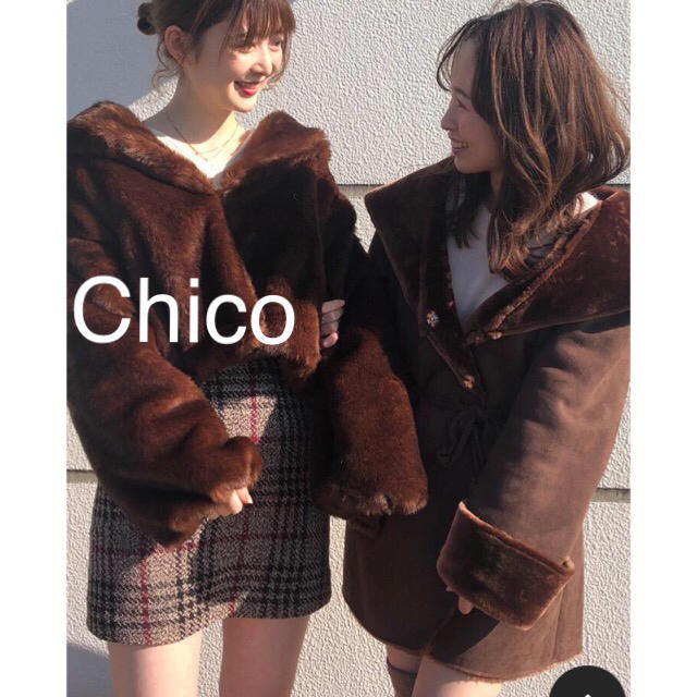 who's who Chico(フーズフーチコ)のラスト♡フーズフーチコ♡フェイクムートンコート レディースのジャケット/アウター(ムートンコート)の商品写真