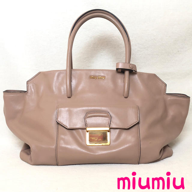 新版 miumiu - MIU MIU ミュウミュウ 2way ショルダーバッグ 正規品