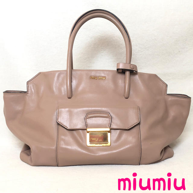 miumiu(ミュウミュウ)のMIU MIU ミュウミュウ 2way ショルダーバッグ 正規品 レザー レディースのバッグ(ハンドバッグ)の商品写真