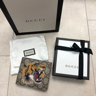 グッチ(Gucci)のGUCCI 財布 タイガー 虎 二つ折 新品未使用 正規店購入(折り財布)