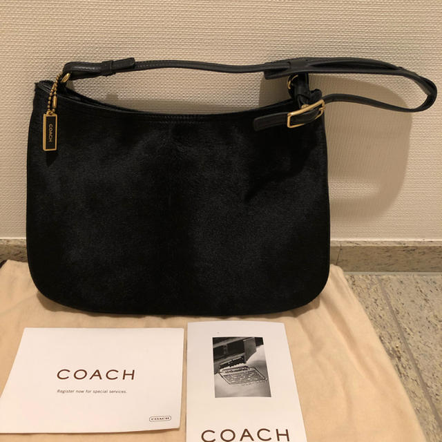 【新品・未使用】COACH コーチ★ハラコバッグ★レア品★ショルダー★ブラック★メインカラーブラック系