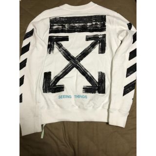 オフホワイト(OFF-WHITE)のoff white diag brushed crewneck(スウェット)