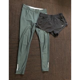 ナイキ(NIKE)のNIKE ナイキ ランニングタイツ スパッツ ショートパンツ S(トレーニング用品)