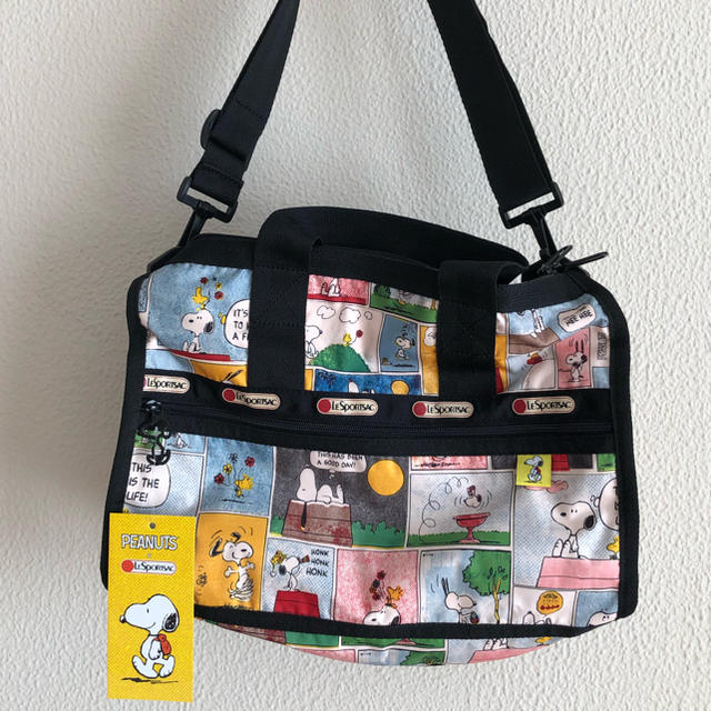 未使用・新品・ポーチ付】レスポートサック スヌーピー ボストンバック